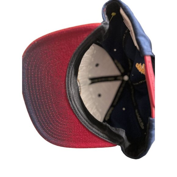 Cleveland CAVALIERS Hat Large Logo Yellow Burgundy Denim - Picture 6 of 7